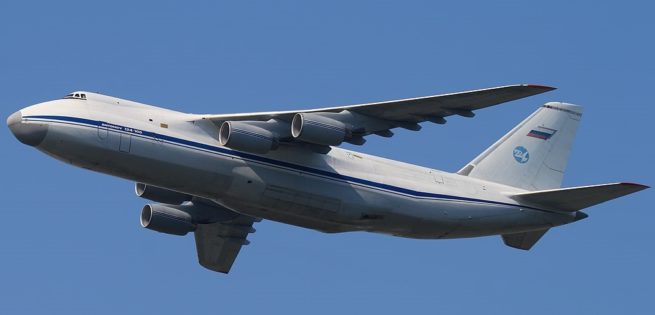 Antonov An-124 Ruslan cargo aircraft for Switzerland charter