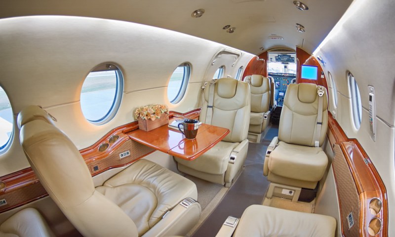 Beechjet 400A cabin for Switzerland charter