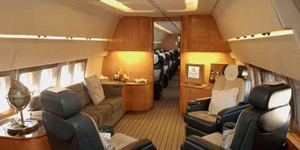 Boeing 757 VIP view for Switzerland charter