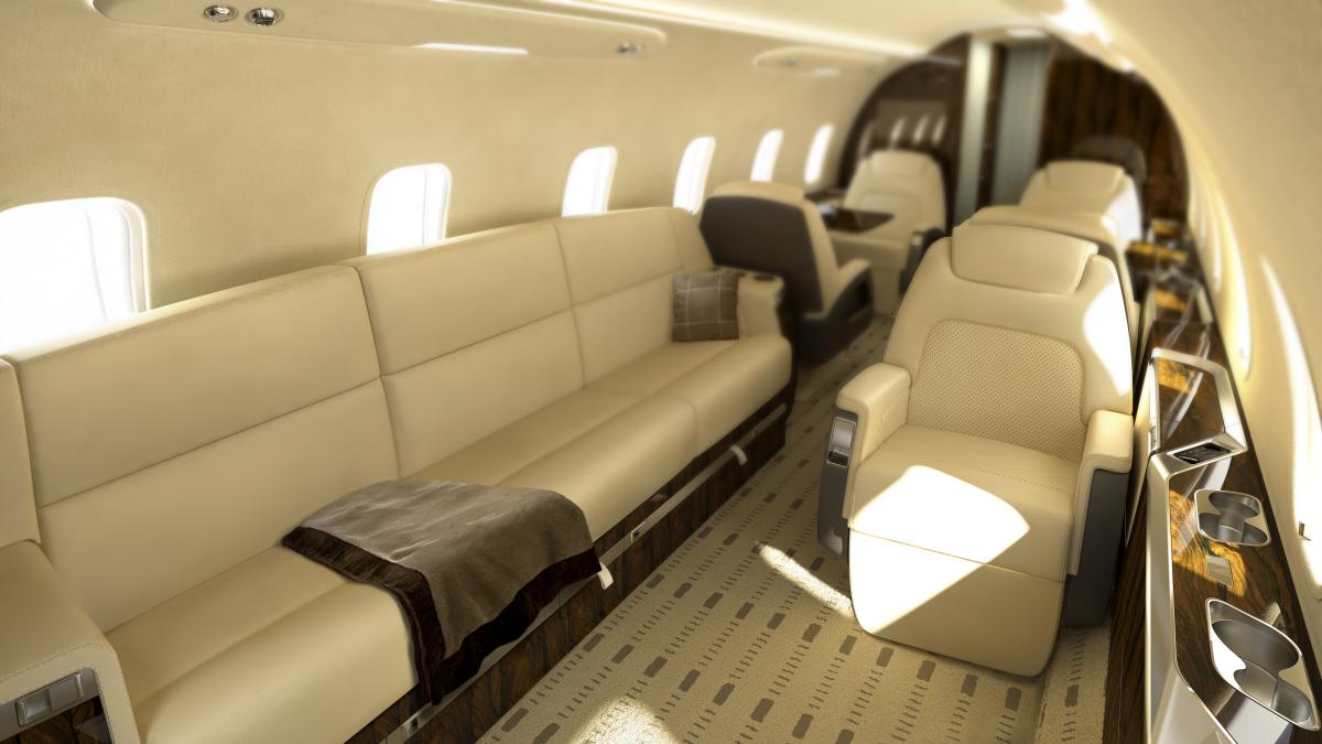 Bombardier Challenger 3500 view for Switzerland charter