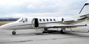 Cessna Citation II view for Switzerland charter