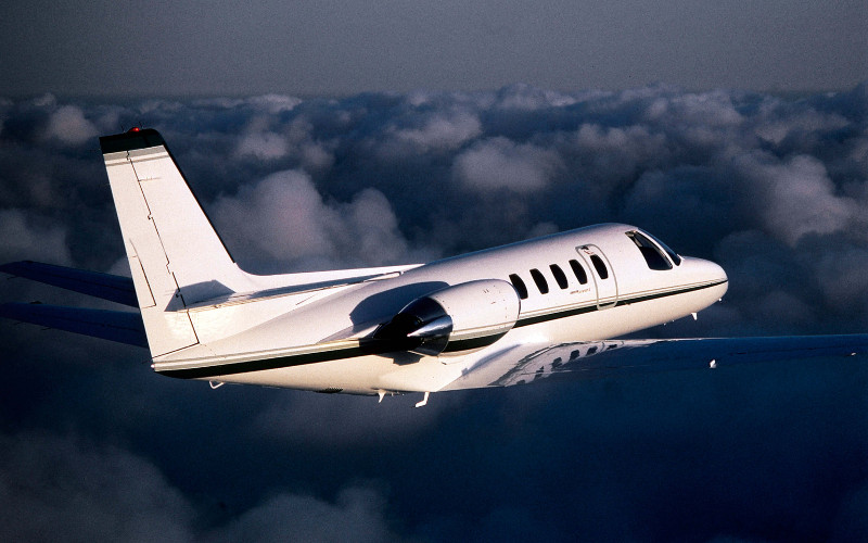 Cessna Citation II view for Switzerland charter