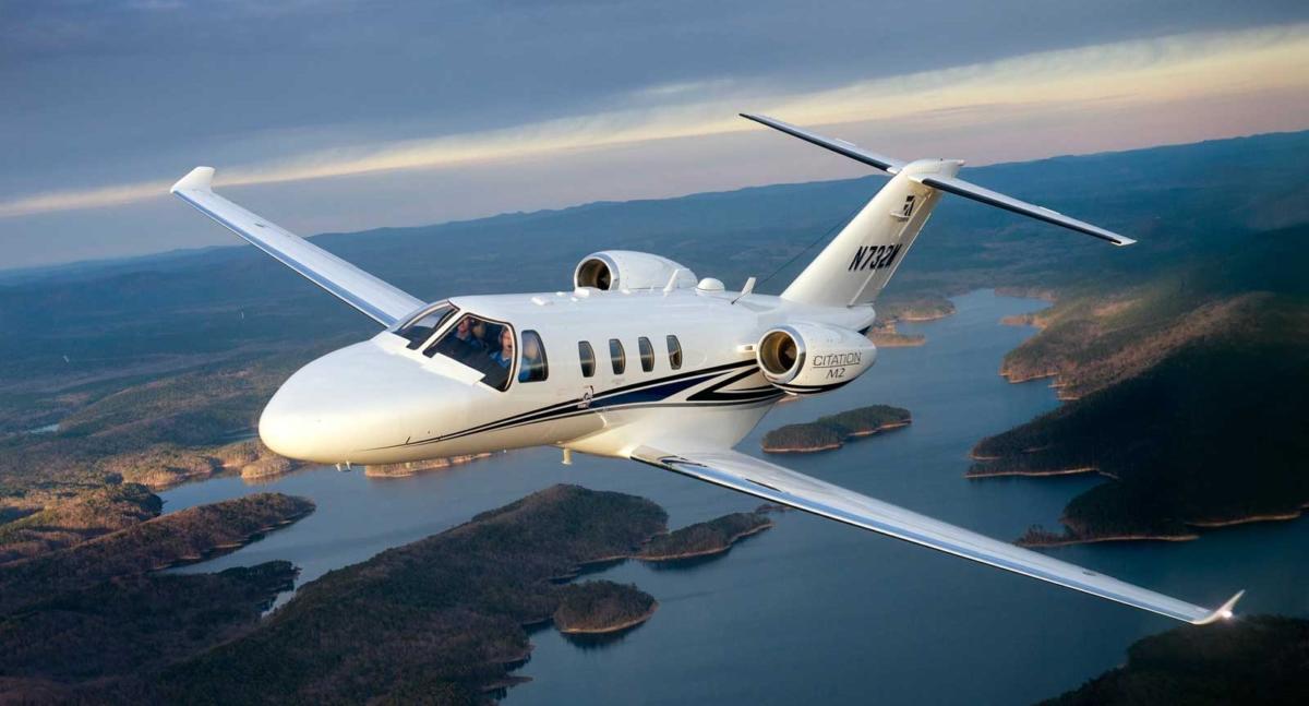 Cessna Citation M2 view for Switzerland charter
