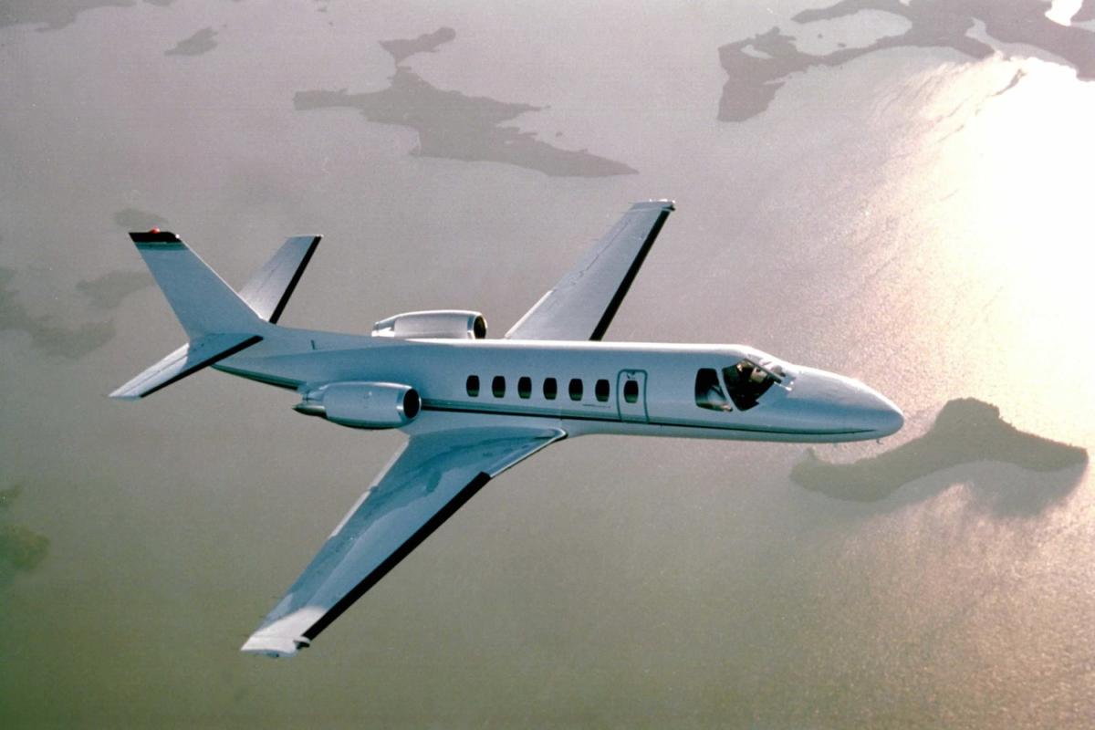 Cessna Citation Ultra view for Switzerland charter