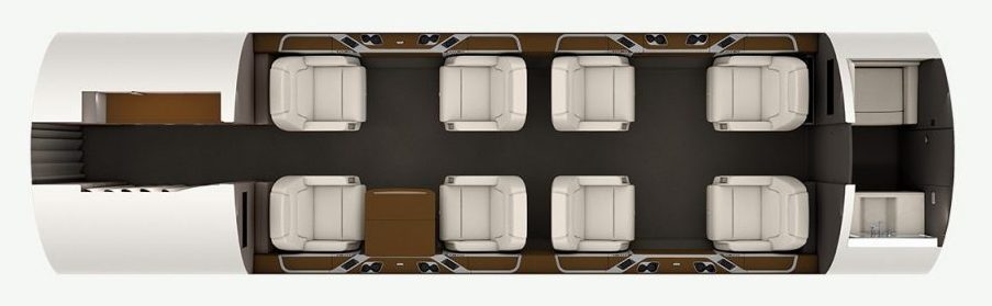 Bombardier Challenger 350 cabin for Switzerland charter