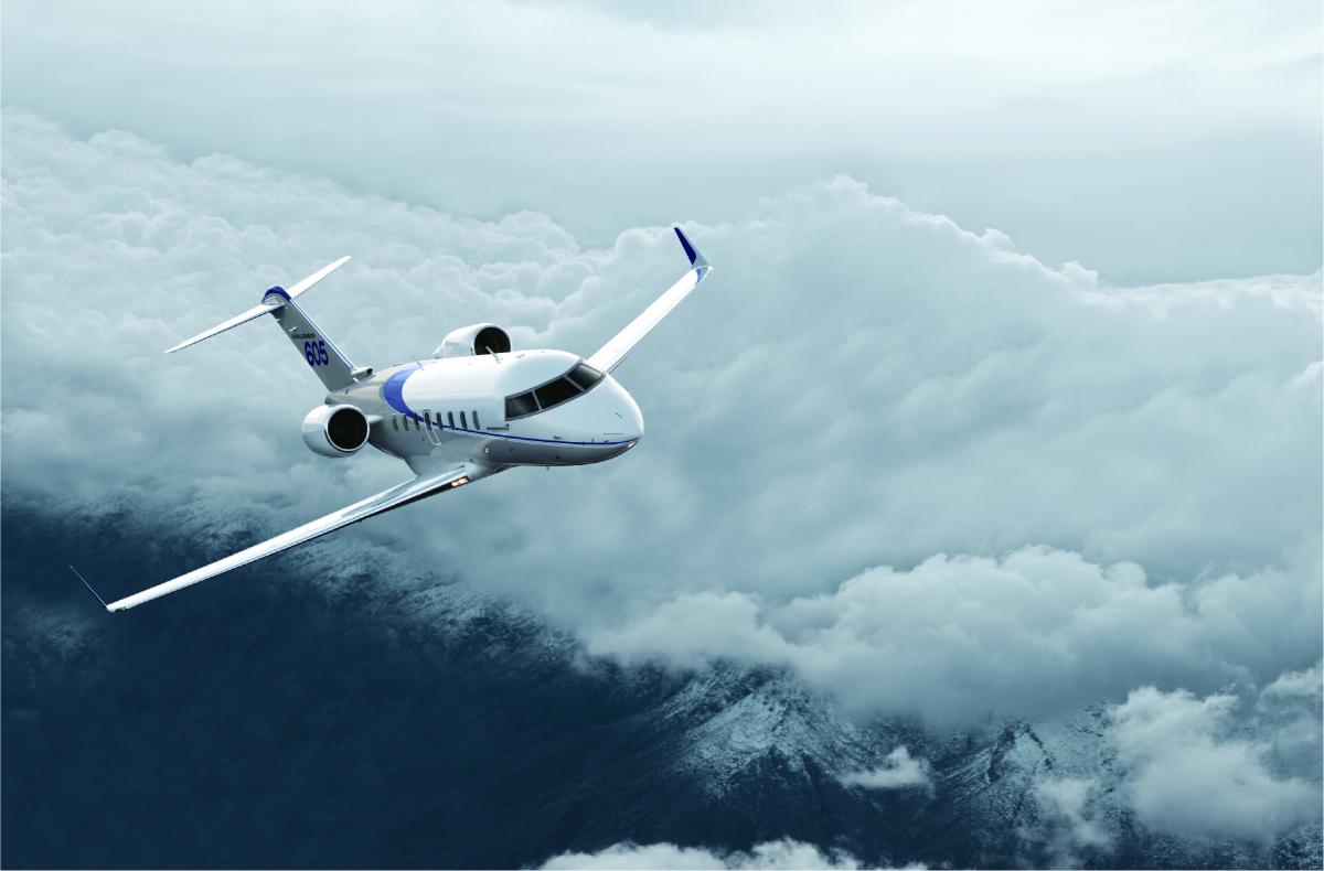 Challenger 605 view for Switzerland charter