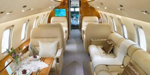 Challenger 605 cabin for Switzerland charter