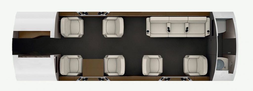 Bombardier Challenger 650 view for Switzerland charter