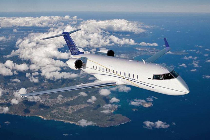 Challenger 850 view for Switzerland charter
