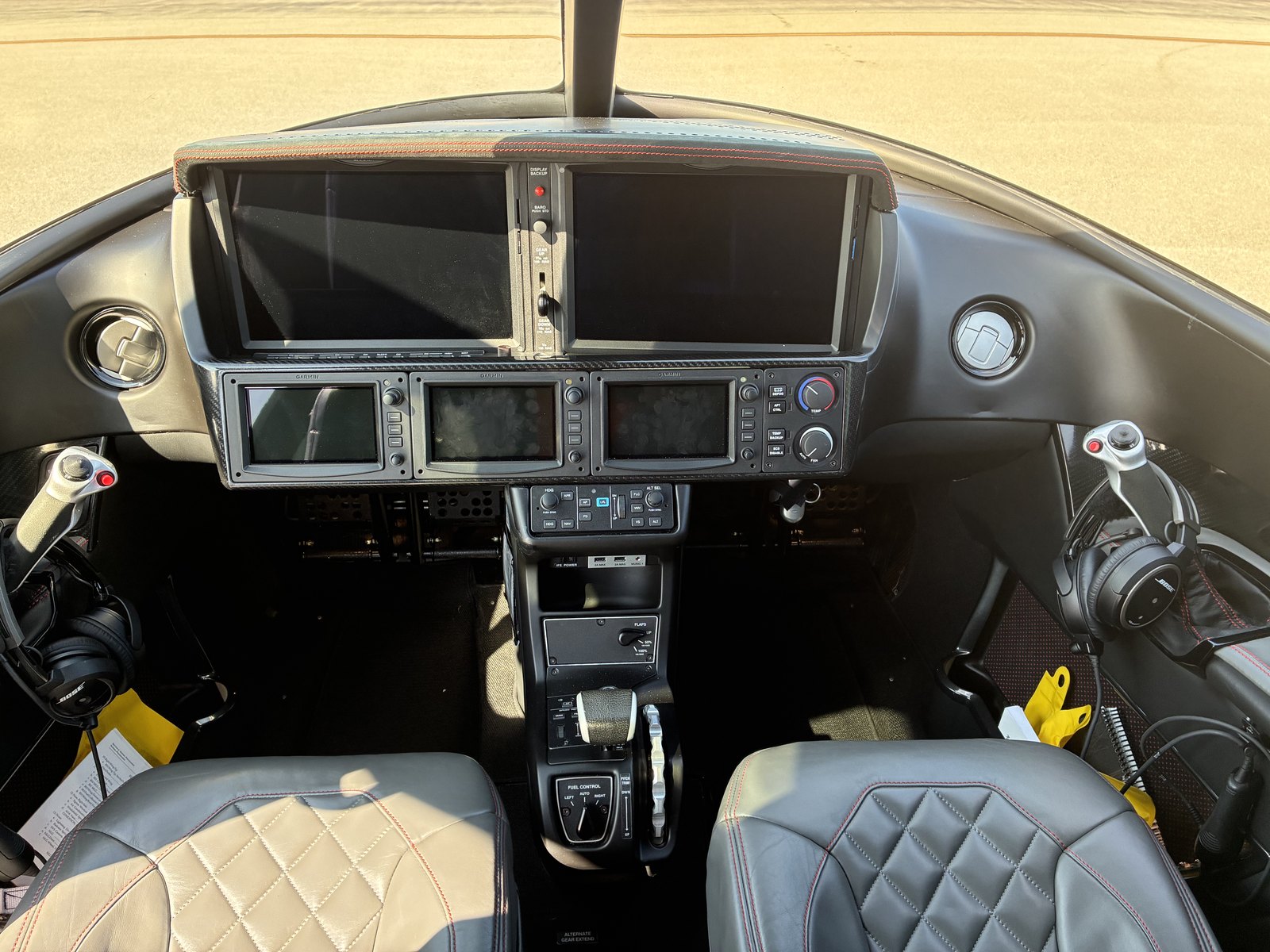Cirrus Vision Jet SF50 cockpit for Switzerland charter