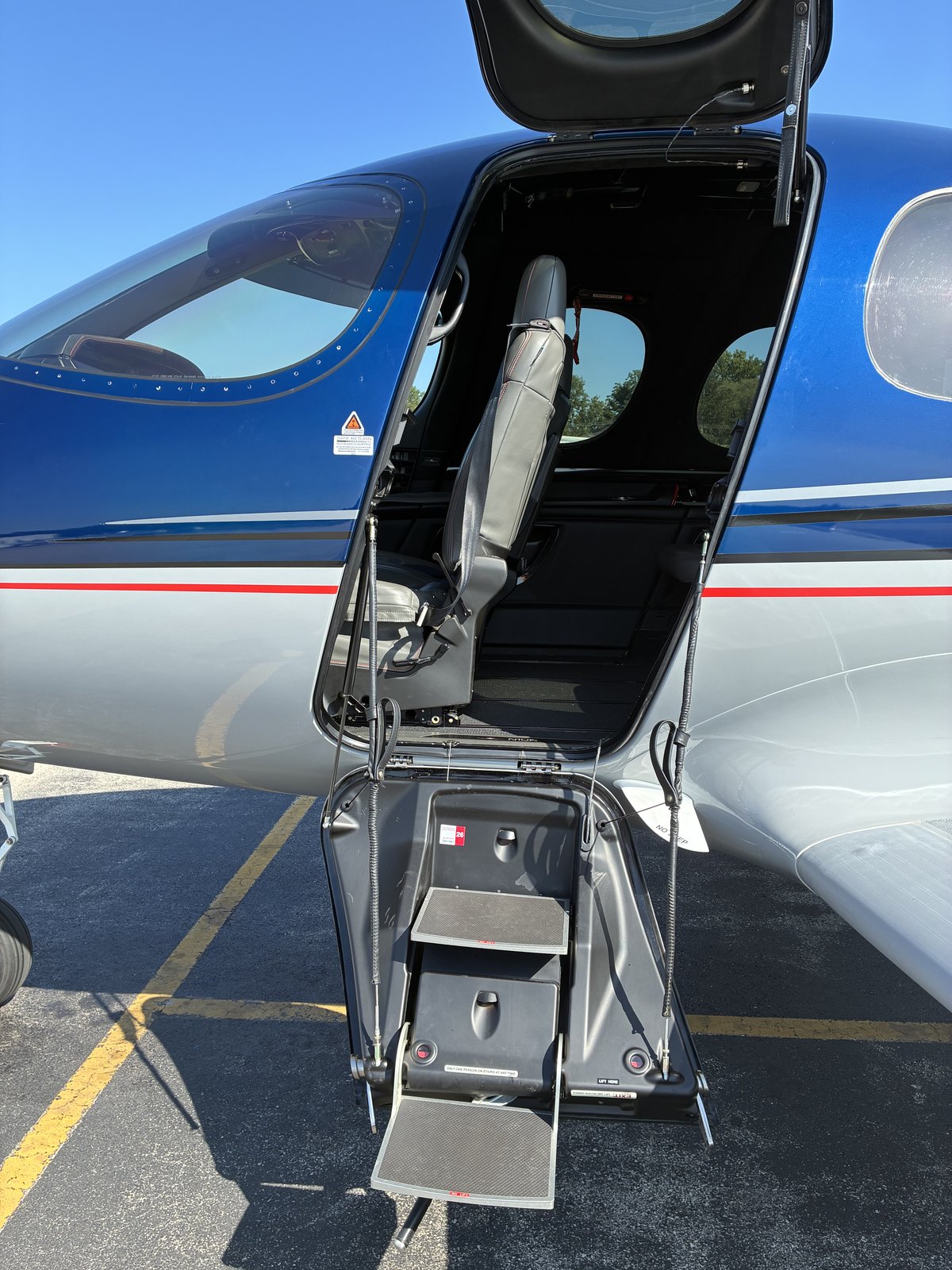 Cirrus Vision Jet SF50 cabin door and air-stair for Switzerland charter