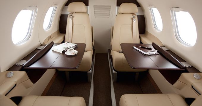 Embraer Phenom 100 entry-level jet private aircraft for Switzerland charter