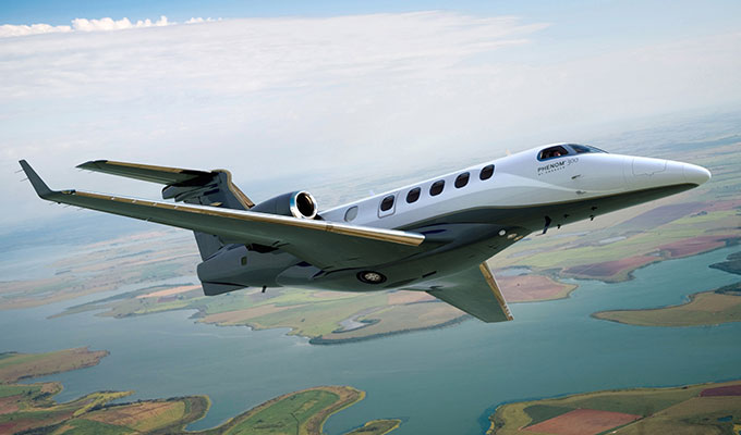 Embraer Phenom 300 view for Switzerland charter
