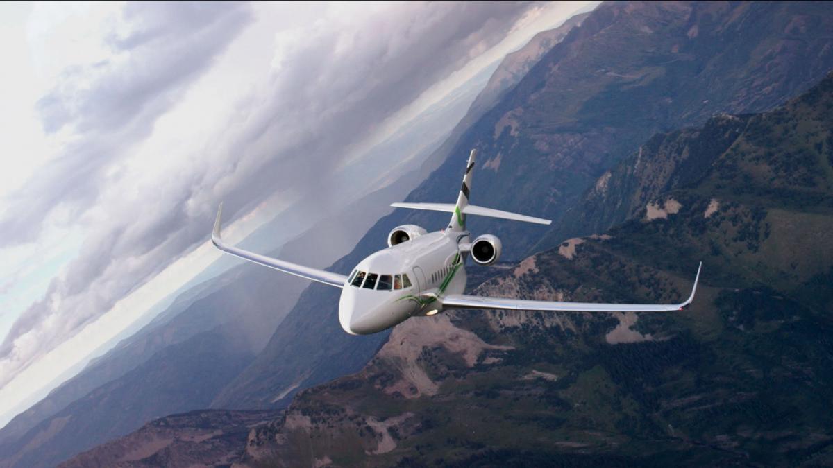 Dassault Falcon 2000S view for Switzerland charter