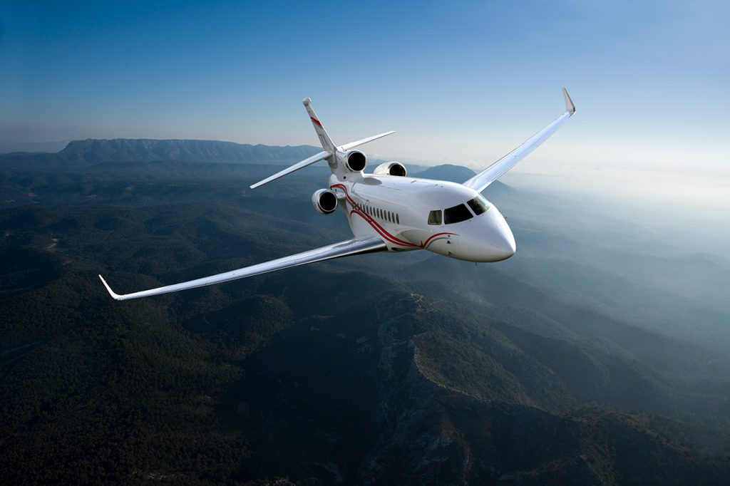 Falcon 7X long range jet for Switzerland charter