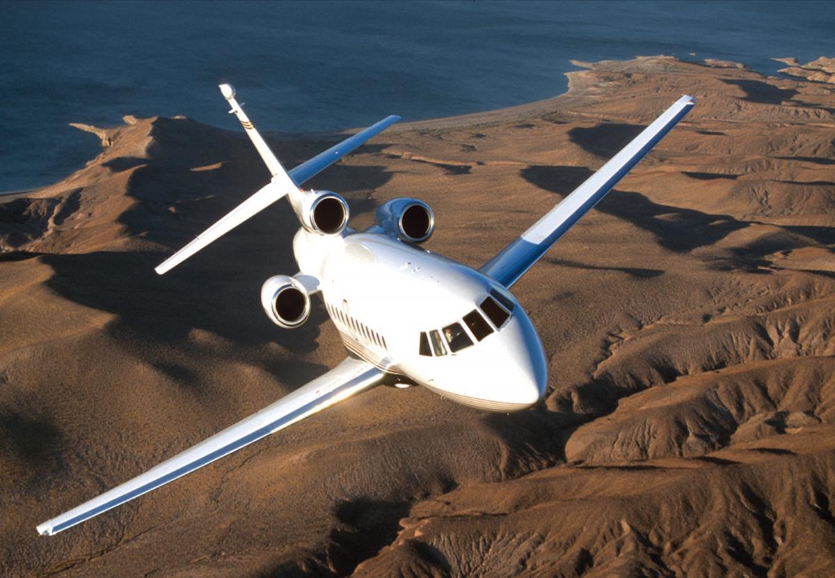 Falcon 900 view for Switzerland charter