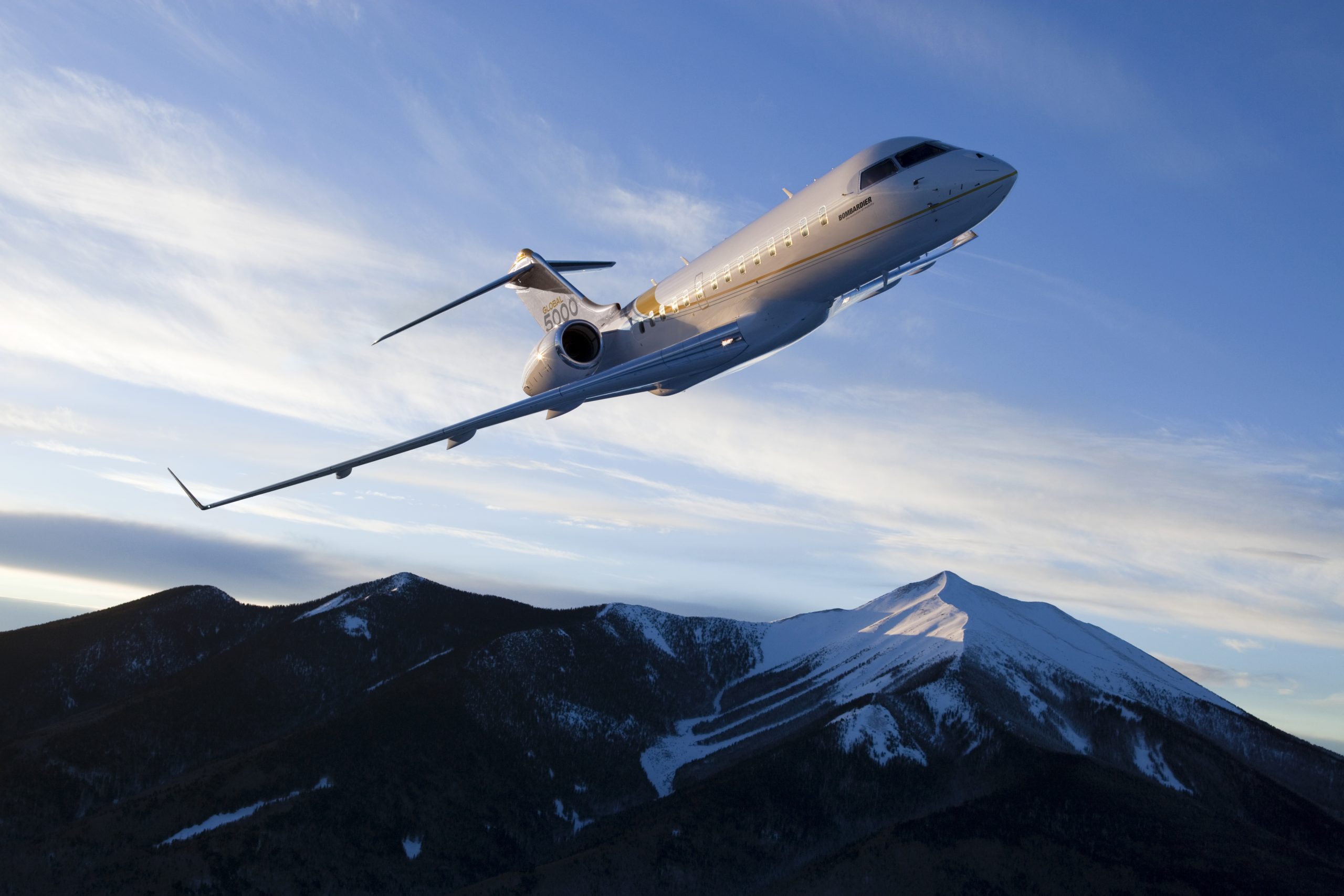 Global 5000 long range jet for Switzerland charter