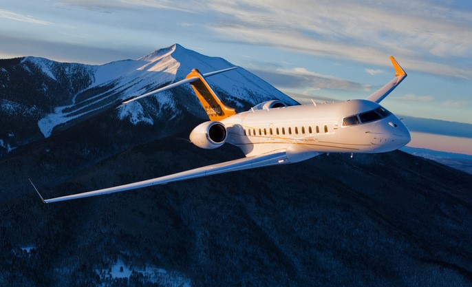 Global Express view for Switzerland charter