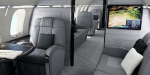 Global Express cabin for Switzerland charter
