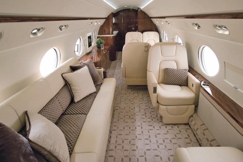 Gulfstream G350 cabin for Switzerland charter