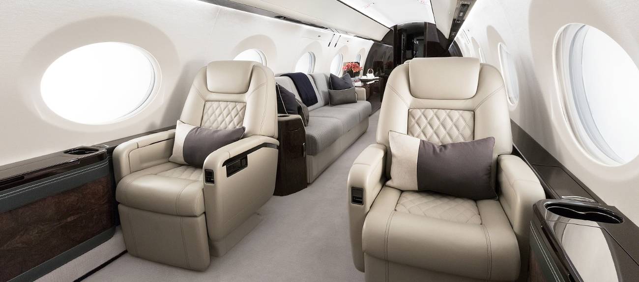 Gulfstream G500 cabin for Switzerland charter