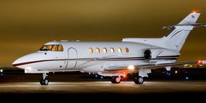 Hawker 750 view for Switzerland charter