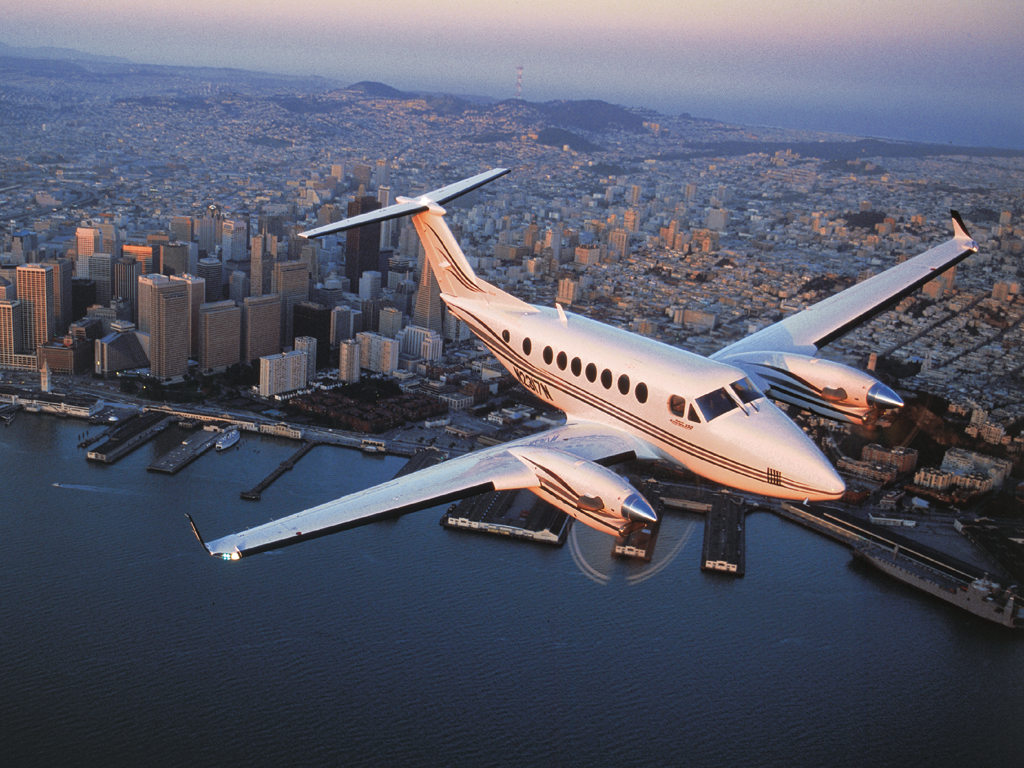 King Air 200 view for Switzerland charter