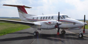 King Air 200 view for Switzerland charter