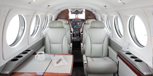 King Air 200 view for Switzerland charter