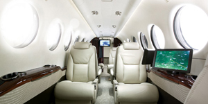 King Air 350 view for Switzerland charter