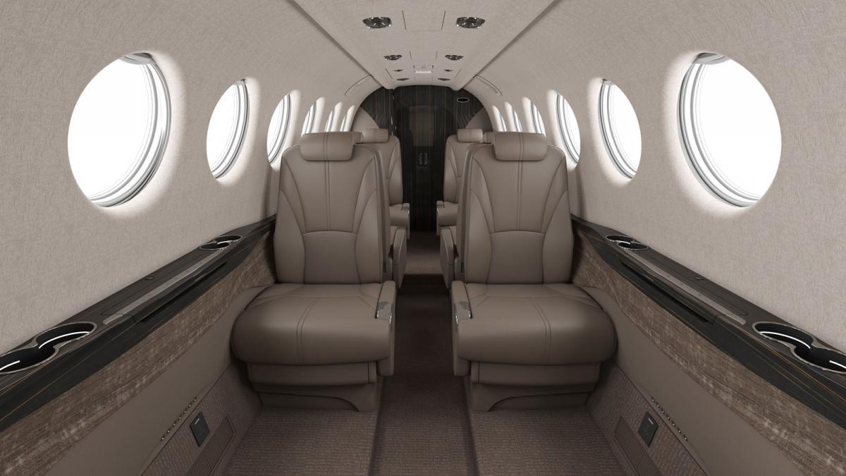 Beechcraft King Air 360 view for Switzerland charter