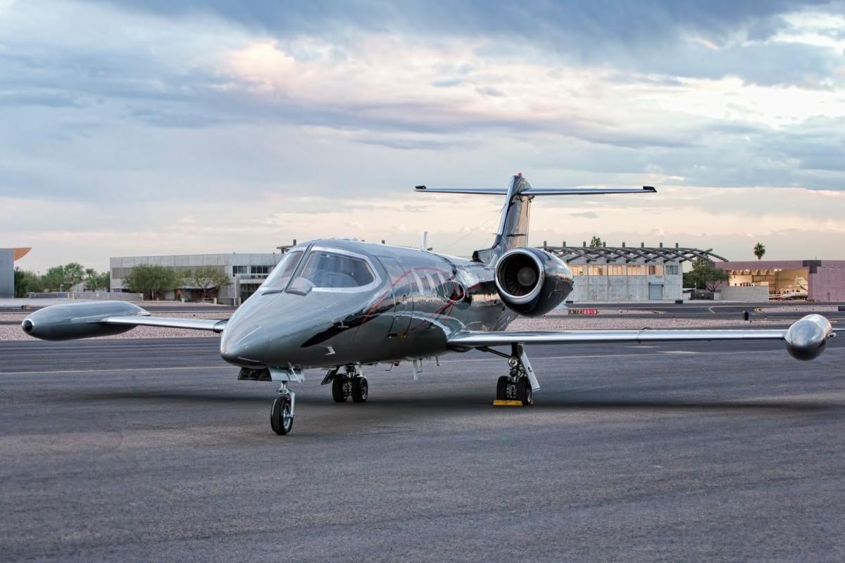 Learjet 35 view for Switzerland charter