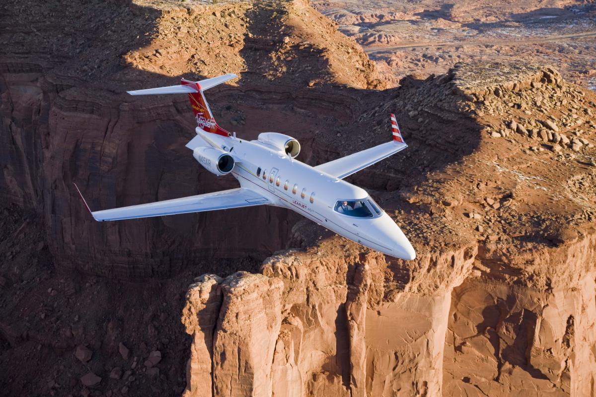 Learjet 45 view for Switzerland charter