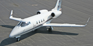 Learjet 55 view for Switzerland charter