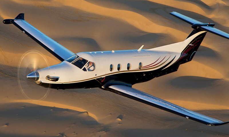 Pilatus PC-12 view for Switzerland charter