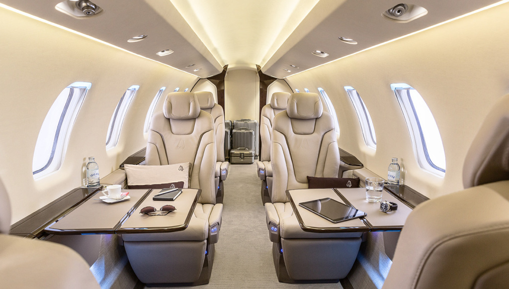 Pilatus PC-24 cabin for Switzerland charter